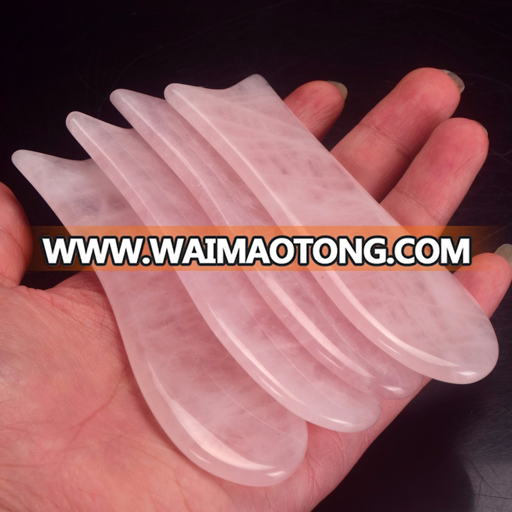 wholesale natural rose quartz Gua Sha Tool for sale