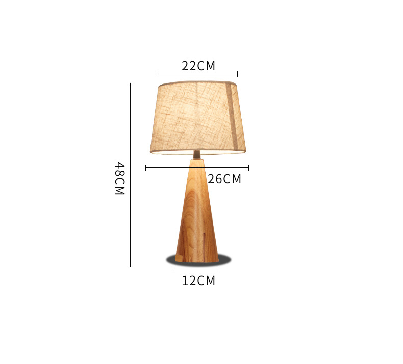 Free Shipping bedroom bedside lamp  creative wedding warm solid wood living room table lamp