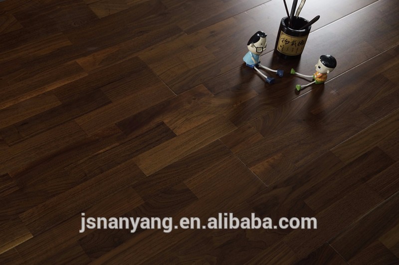 Natural color American walnut 3 layer 3 stripes industrial parquet flooring