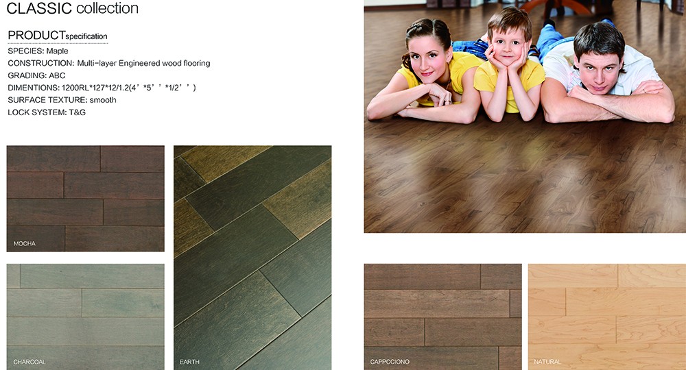 China Wood Flooring Multi-layer Solid Acacia Engineered Wood Floors