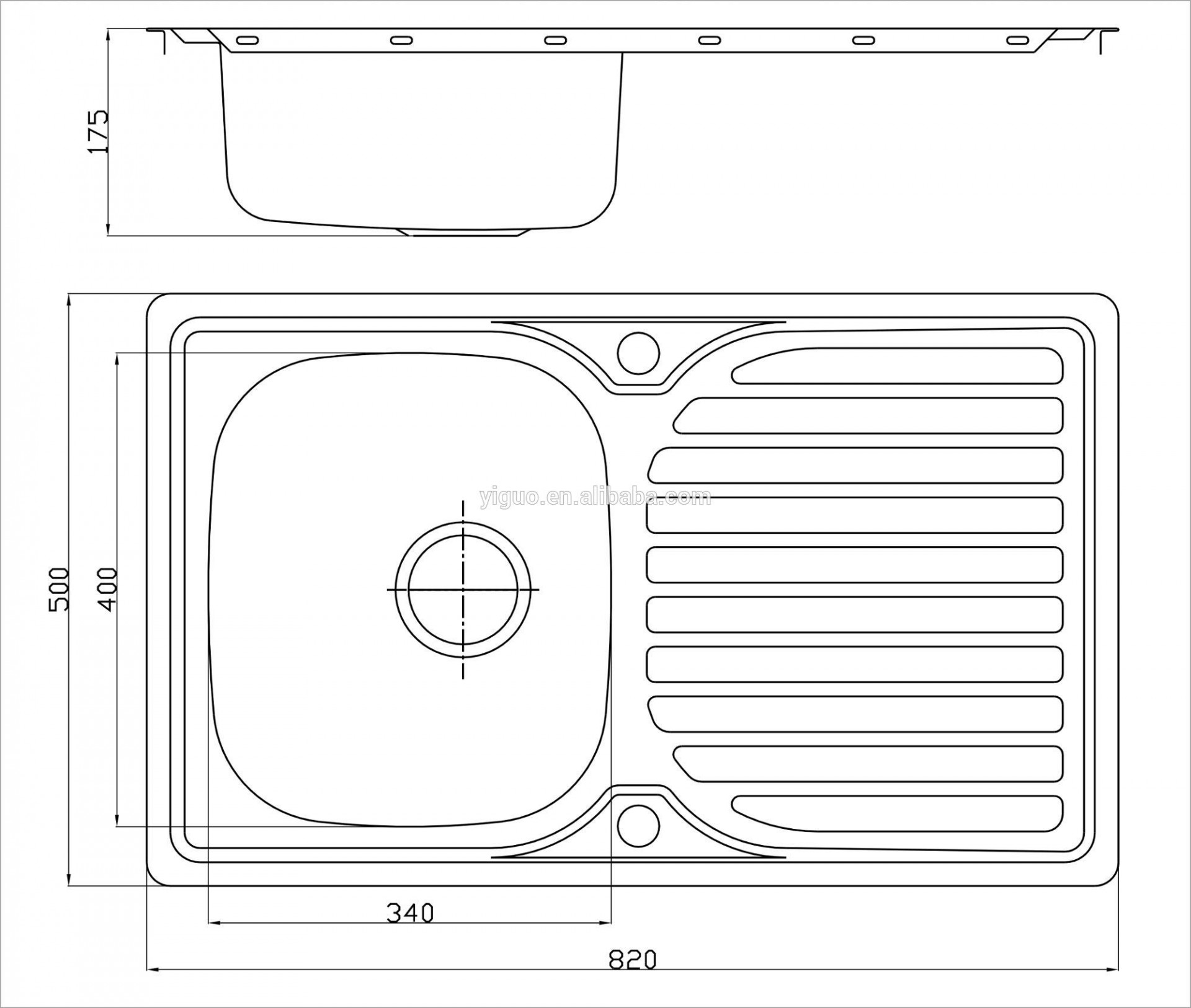 European series kitchen sink topmount sink