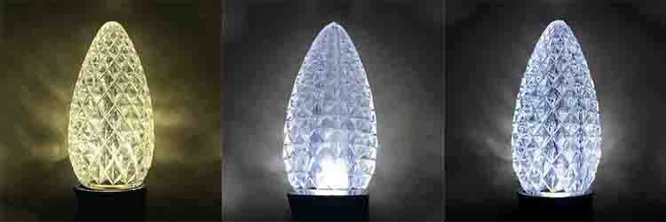 Warm White Faceted Lighting C9 Led Christmas Lights Bulb