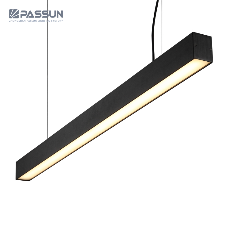 Modern commercial office lighting led light fixtures ceiling hanging led chandelier linear pendant lamp