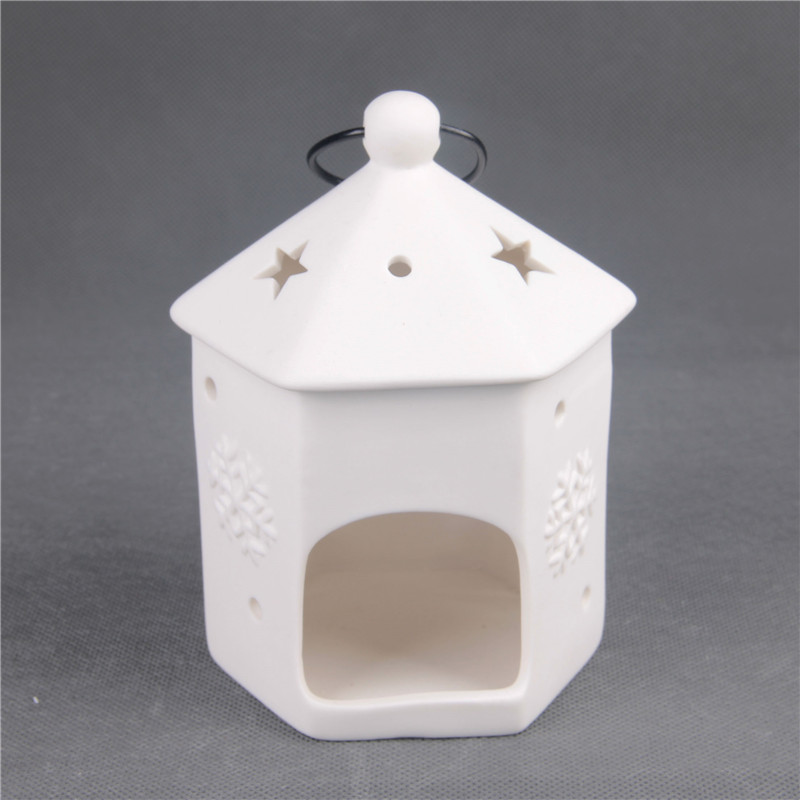 Xmas Gift Ceramic House Ceramic Small Tea Lights Candlestick Furnishings Home Decor Candle Holders