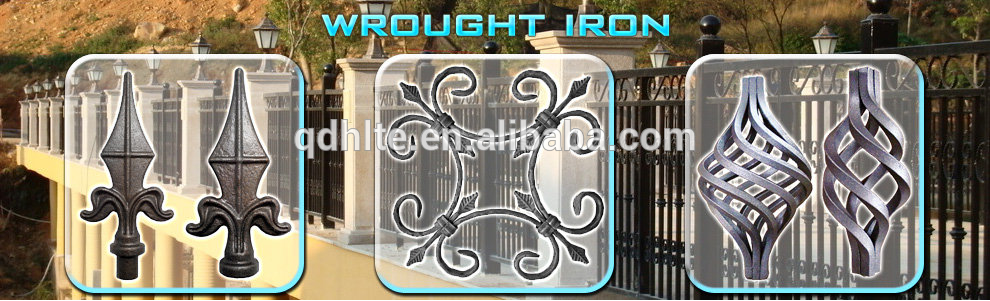 Wrought iron twist baskets for baluster