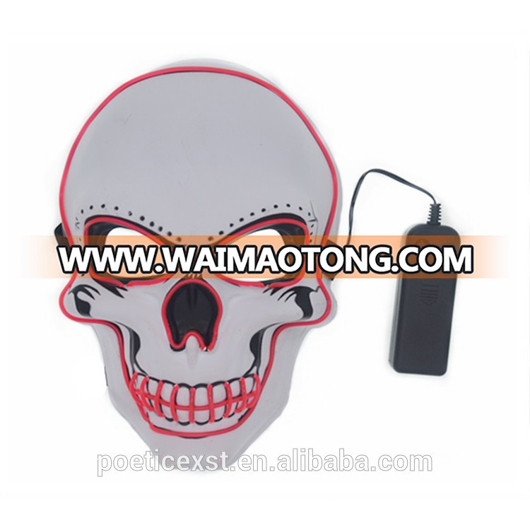 PoeticExst Halloween Costume Flashing Led Face Mask For Party, Funny EL Wire Mask,Led Mask Party