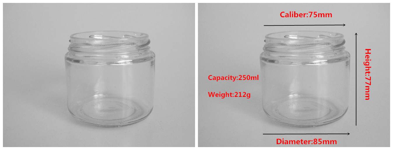 250ml Glass Material and Storage Bottles & Jars small glass candy storage jar