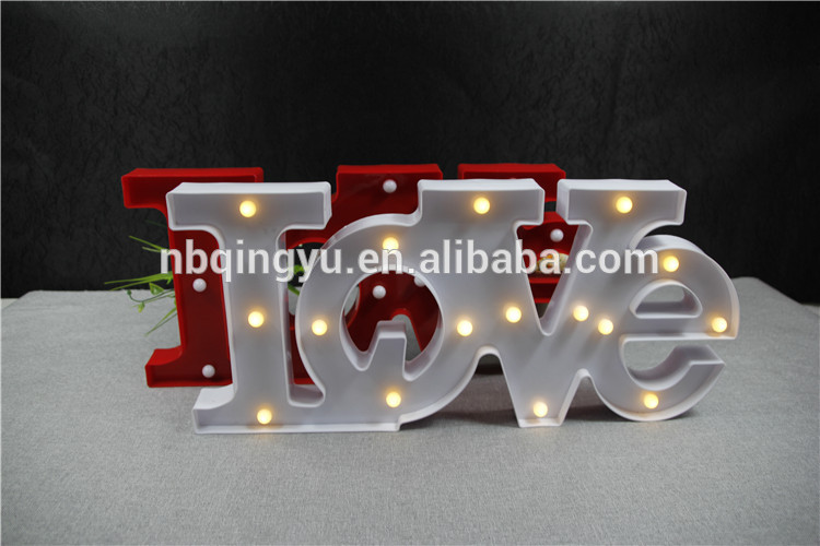 Decorative LED Letters Light "LOVE" - Illuminated LED Marquee Sign For Home Wedding Decorations - Includes USB, or battery power