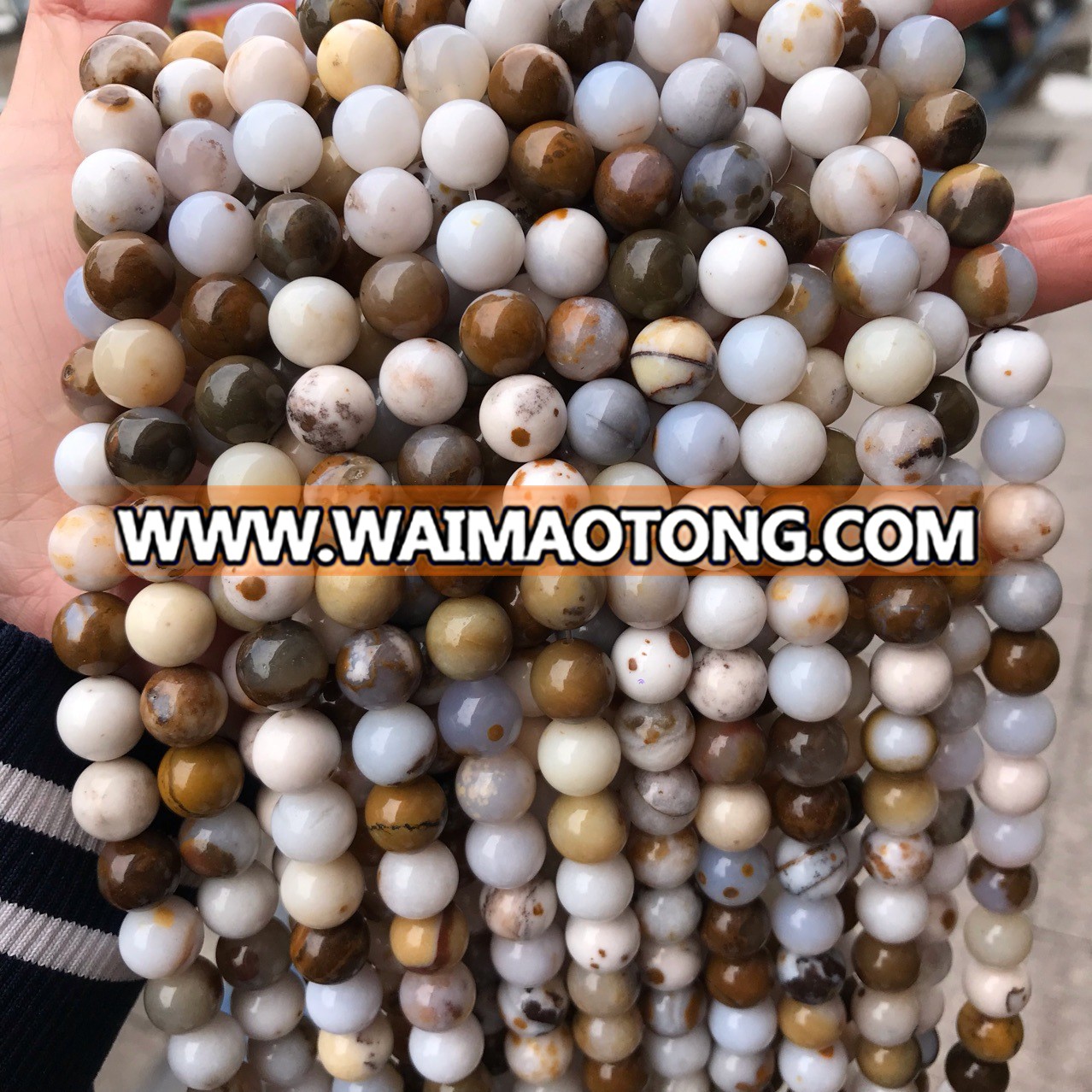 China factory natural opal 10mm stone round beads for DIY jewelry