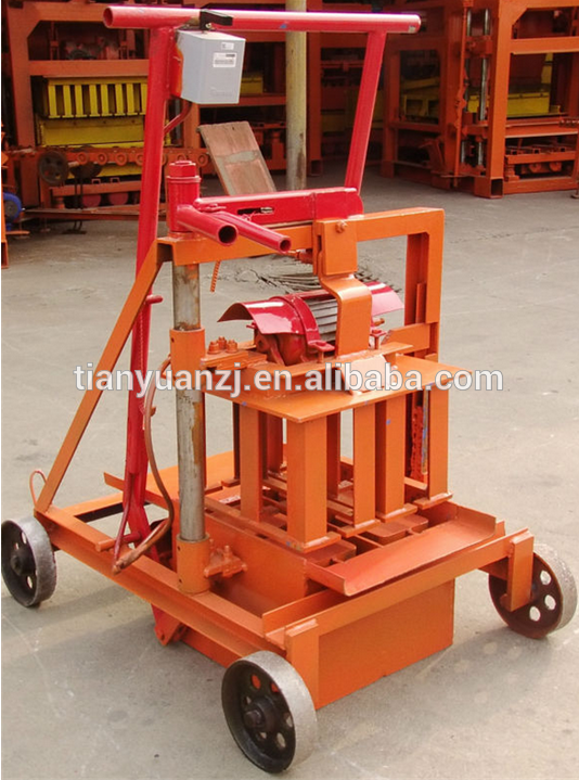 mobile QMR245 cement hollow block forming machine for sales