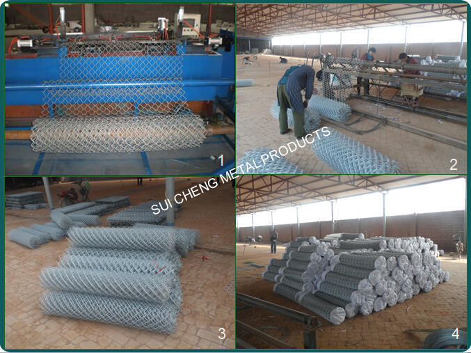 Guangzhou factory free sample galvanized small hole 1 inch chain link fence