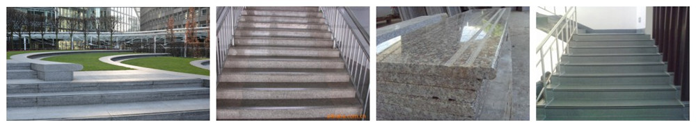 Brown limestone Stair Steps and Riser