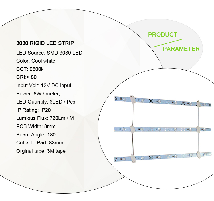 The best and cheapest custom SMD 3030 12V DC light home rigid led strip