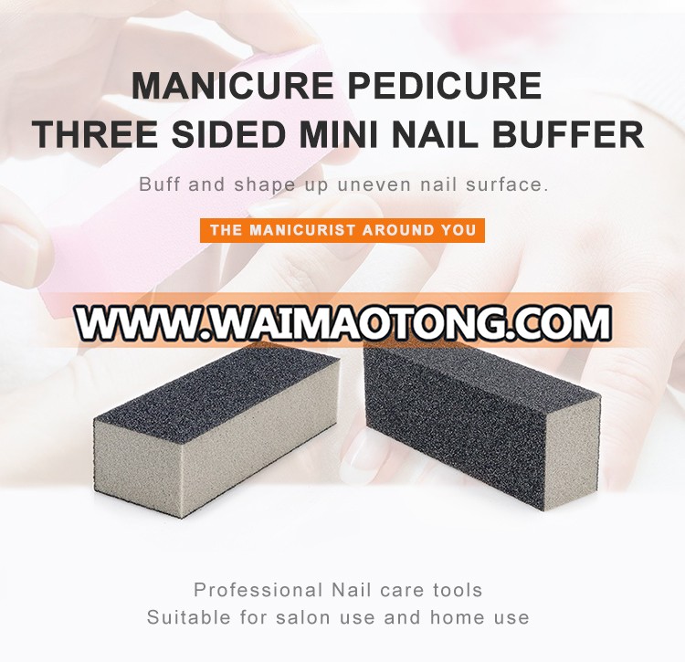 Abrasive Tools Gray Color Three-Sided Mini Hand Polishing Buffing Foam Sanding Blocks