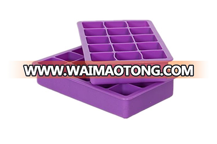 100% food grade 15 King cube 15 cavity mini square silicone  ice cube trays