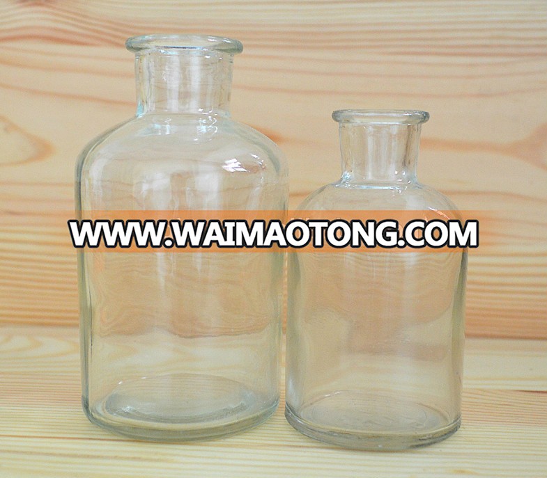 Clear drift bottle wishing glass bottle with soft cork wholesale own factory