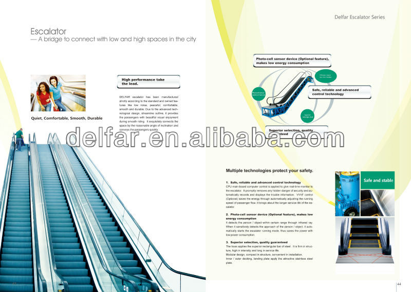 VVVF Autostart Escalator outer cladding optional