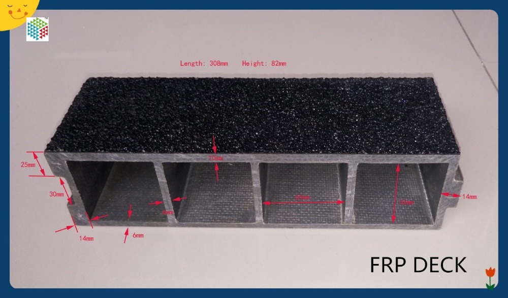 High strength heavy duty FRP bridge plank