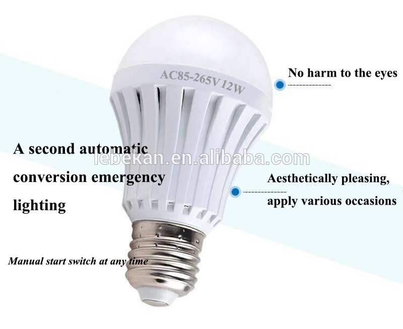 Factory price battery rechargeable 5w 7w 9w 12w warm white emergency led lights bulbs