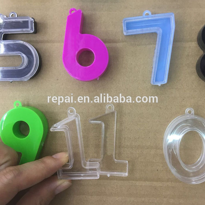 Plastic number candy box diy box