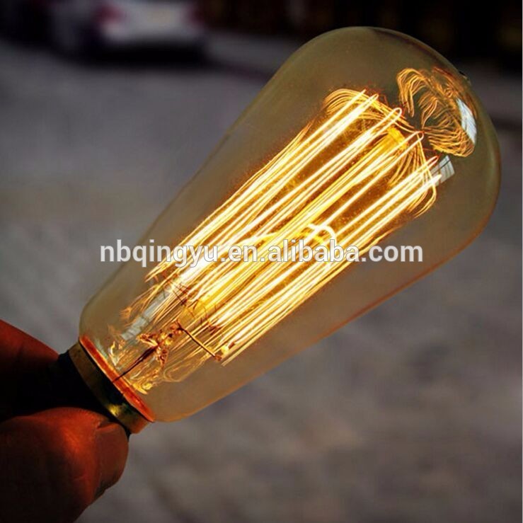 China Wholesale ST64 squirrel cage 40W 60W edison bulb for home decor nostalgic bulb