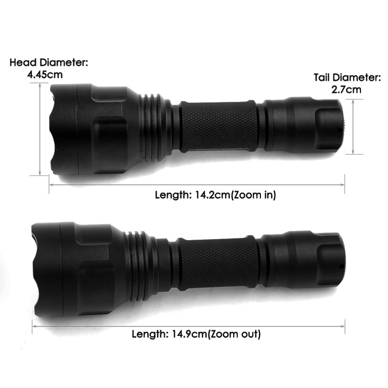 Professional Hunting C8s 850nm IR infrared rechargeable flashlight