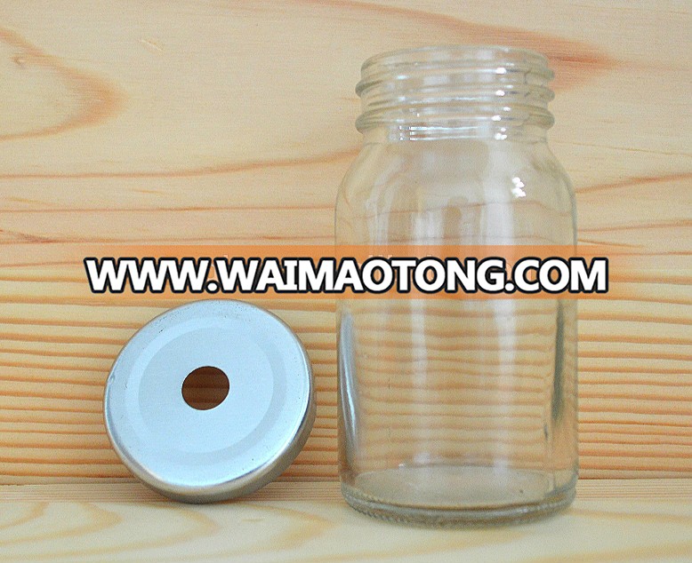 clear glass mason jar beverage bottle drink bottle straw included