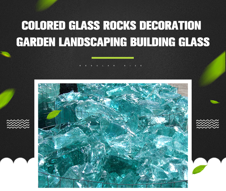 Landscaping glass decorative garden glass rock