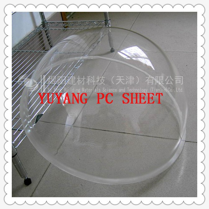 5mm round transparent pc skylight/ pc hemispherical dome/pyramid dome skylight