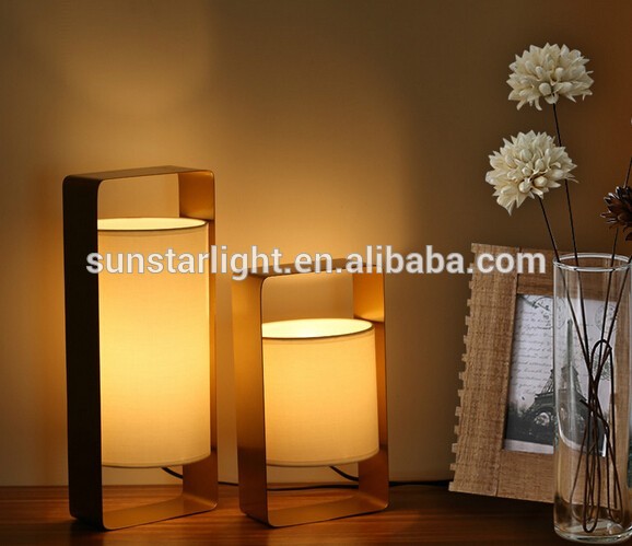 Metal Body With Fabric Lampshade Table Lamp Read Desk Lamp