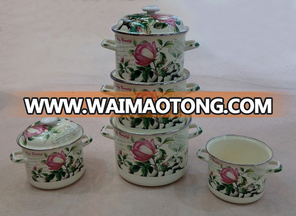 High Quality Enamel Turkey Casserole Set of 3