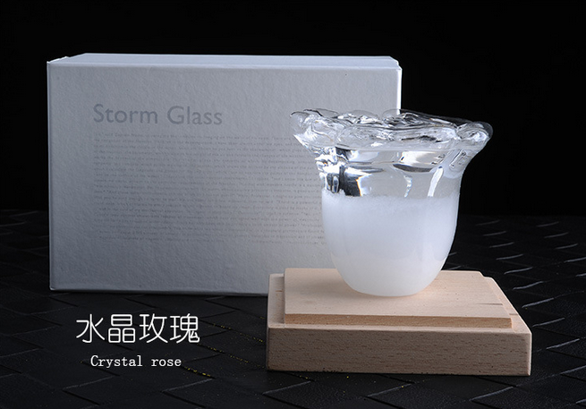 Crystal Rose shape Storm glass bottle Weather forecast bottle