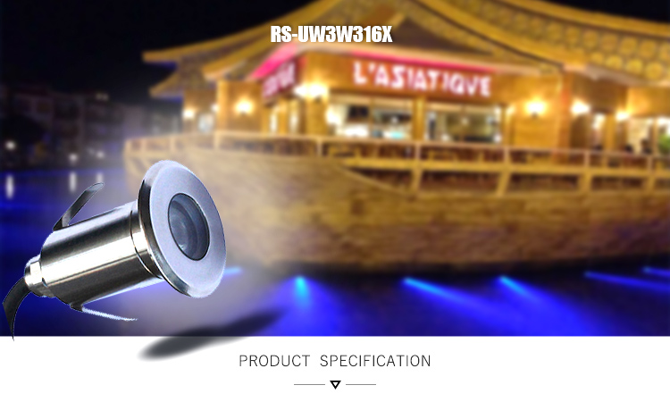 Hot Sales IP68 12V 316L Stainless Steel RGB Mini LED Fountain Light 3W