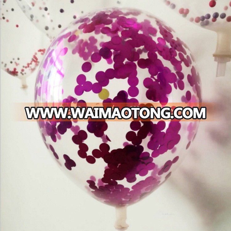 bridal wedding ceremony party party show decorations transparent colorful foil paper confetti balloons