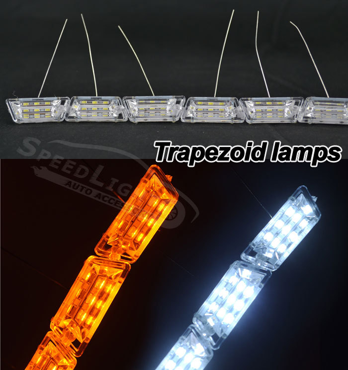 SpeedLight 2015 New Products 12V 24V 16W Universal LED Daytime Running Light With Turn Signal Function