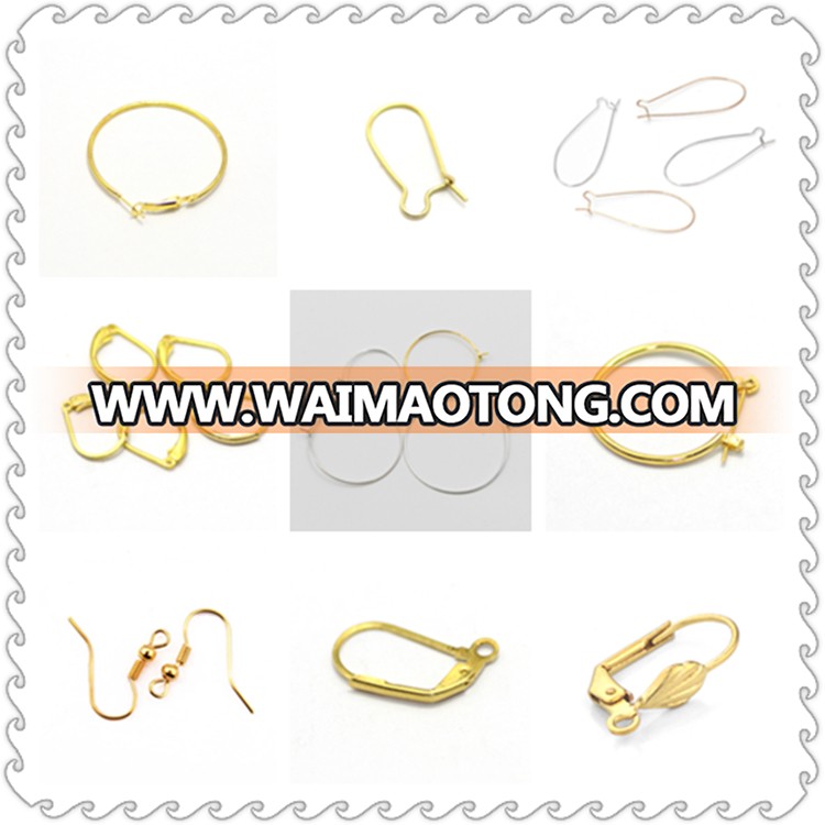 25mm custom jewelry diy brass kidney wire earring findings