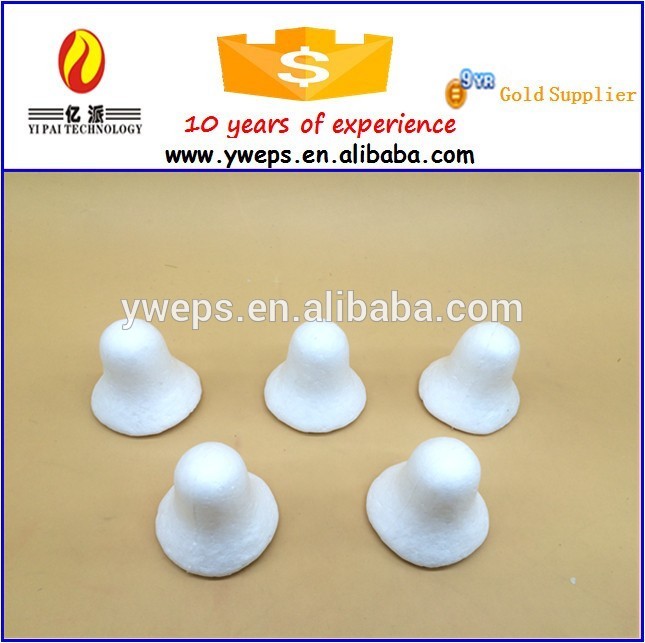 Hot sale polystyrene foam bell for christmas ornament/Small bells for sale