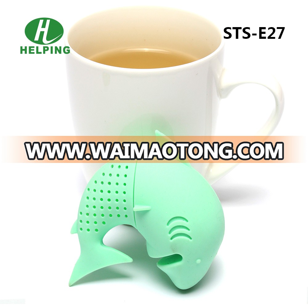 Latest Design Gray Color Shark Shape Tea Infuser Silicone Amazon Best Price