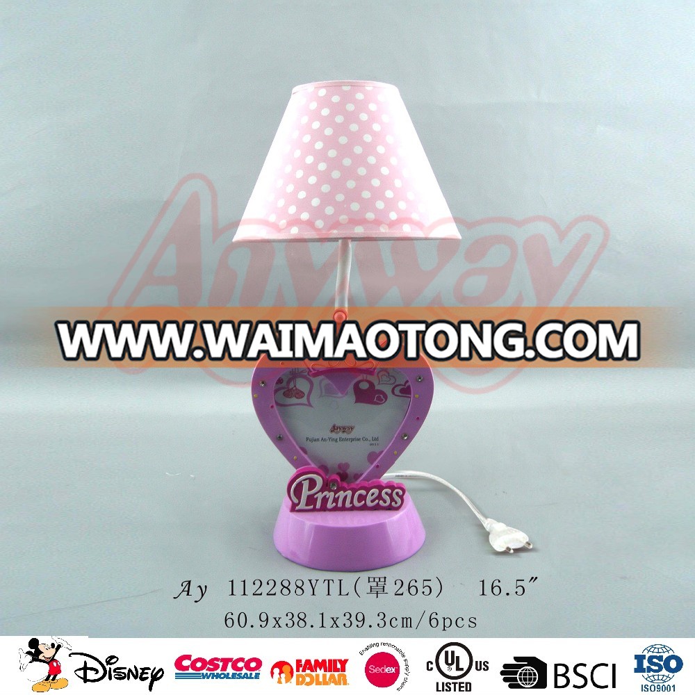 Modern simple design cartoon princess unicorn clock table lamp