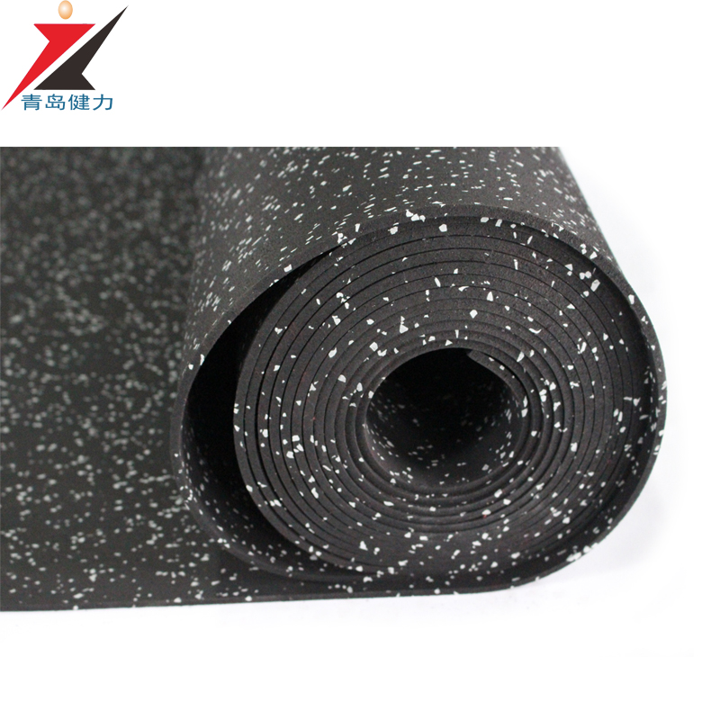 Shock absorbing noise reduction rubber flooring rubber gym flooring