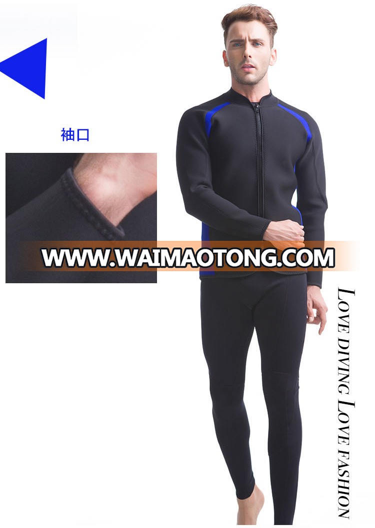 3mm semi-dry diving suit men's neoprene rubber body diving set