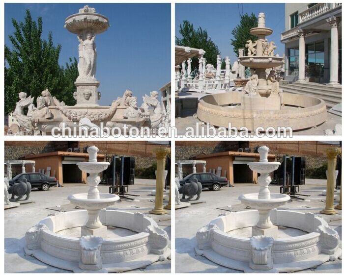 Modern garden hand carved water natural stone fountain