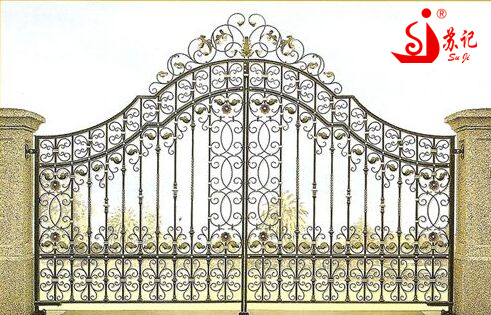 Euramerican style wrought iron gate,iron gate grill design from Guangzhou