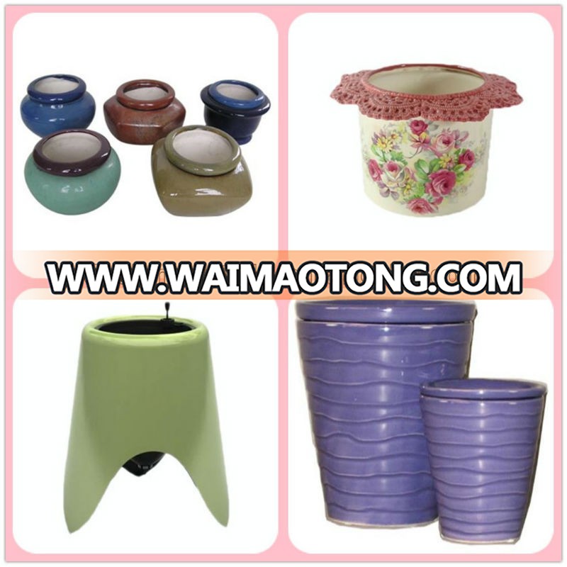 Wholesale Ceramic Unique Design Self Watering Pot