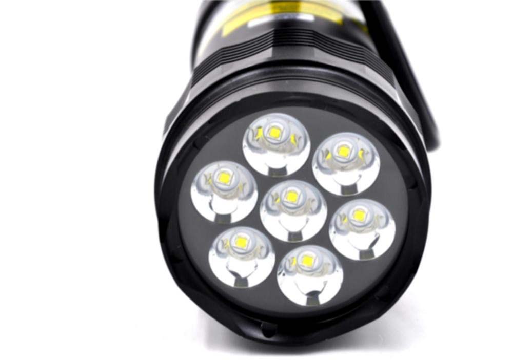 7 x T6 LED Professional scuba diving equipment 120m rechargeable led underwater lighting / scuba diving flashlight torch