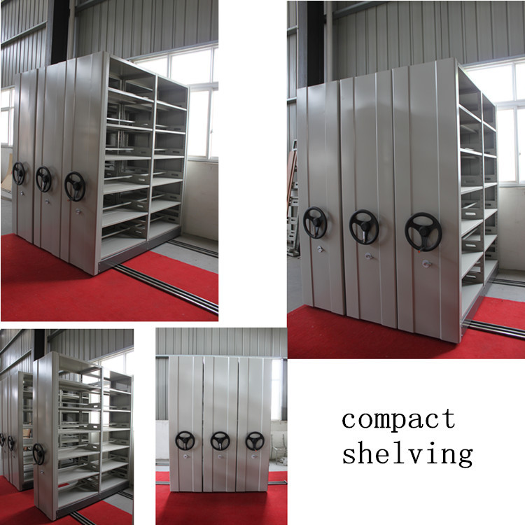 Steel Mobile File Compactor Shelf Filing Cabinet with Tracks