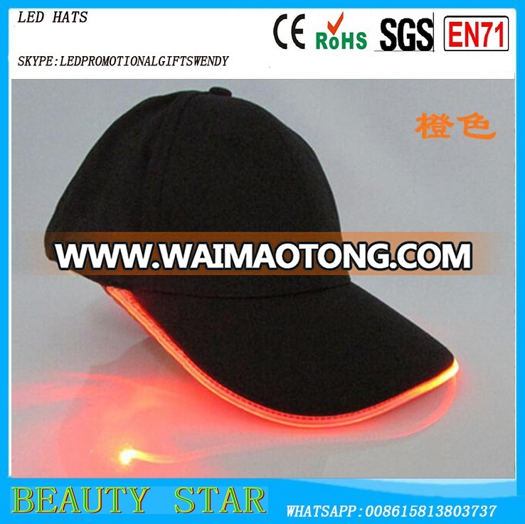 Promotion LED hat,new fashion Led flashing hat for party,Logo customized led hats China factory