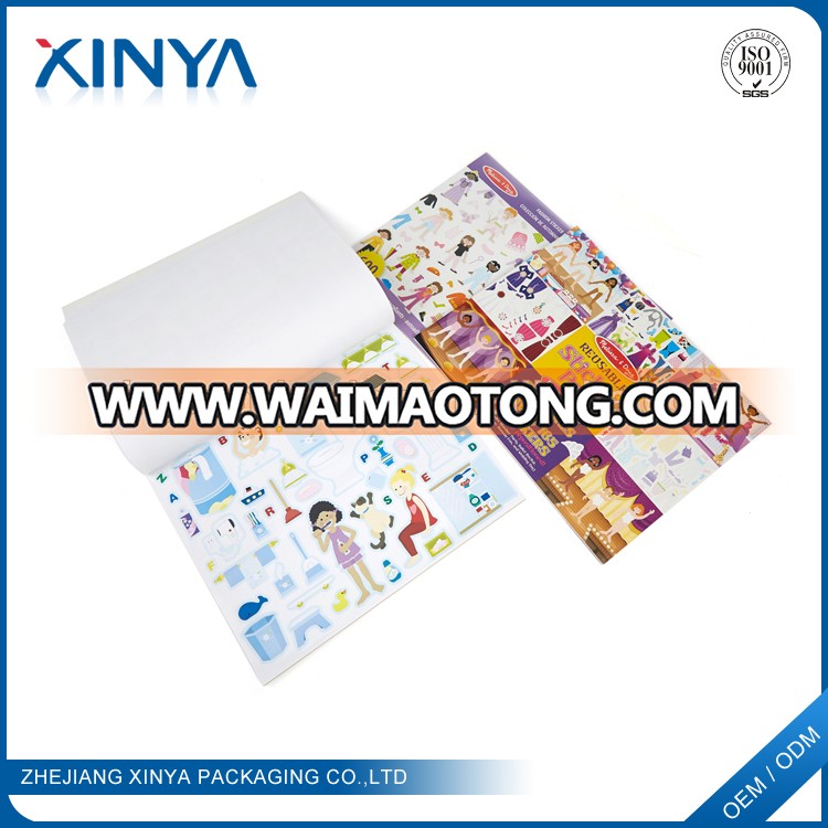 XINYA Most Popular Products Custom Cheap Hardcover Doll Decorative Sticker Book Printing