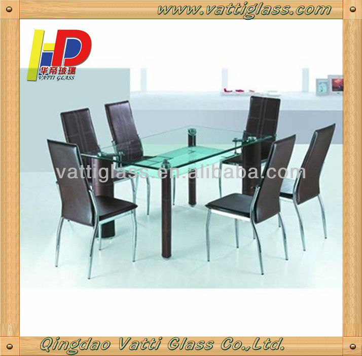 2019 modern design tempered glass dining table