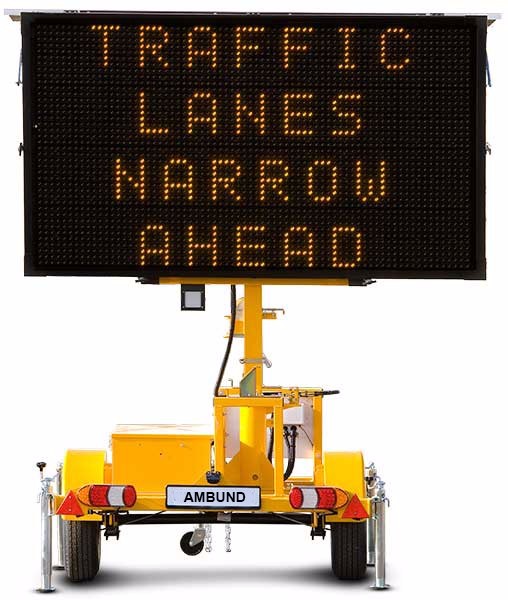 EU Series Portable Message Signs For Traffic Management, Outdoor Portable Mess Trailer For Traffic Signal Portable Message Signs